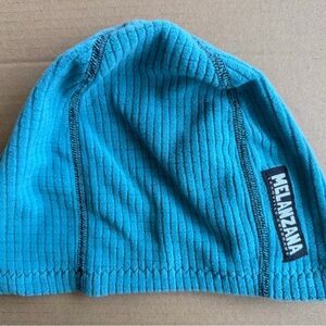 Melanzana Micro Grid Beanie in Turquiose NWOT